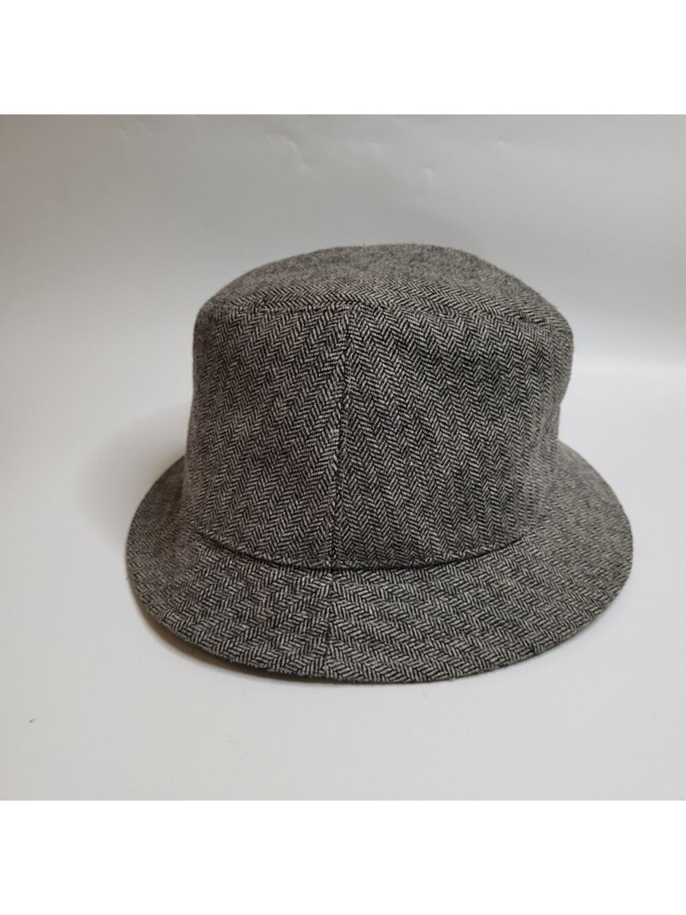 Kangol Bucket Hat Size S Black White Herringbone Arnold Trilby Tweed Wool Blend